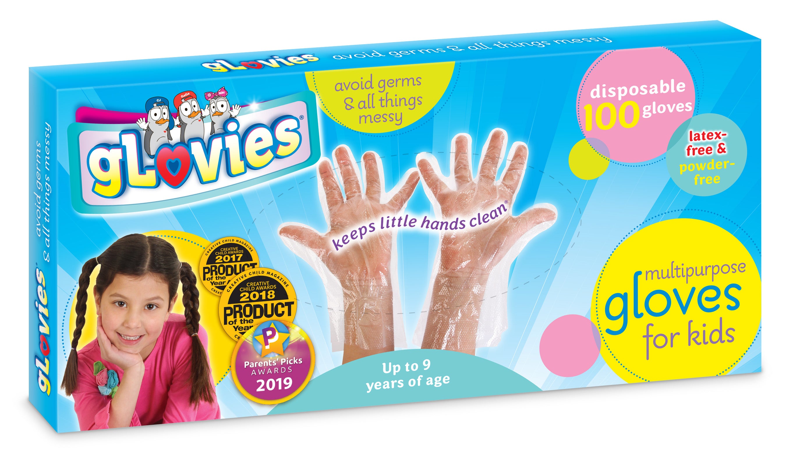 100 Pack gLovies Latex-Free Multipurpose Gloves