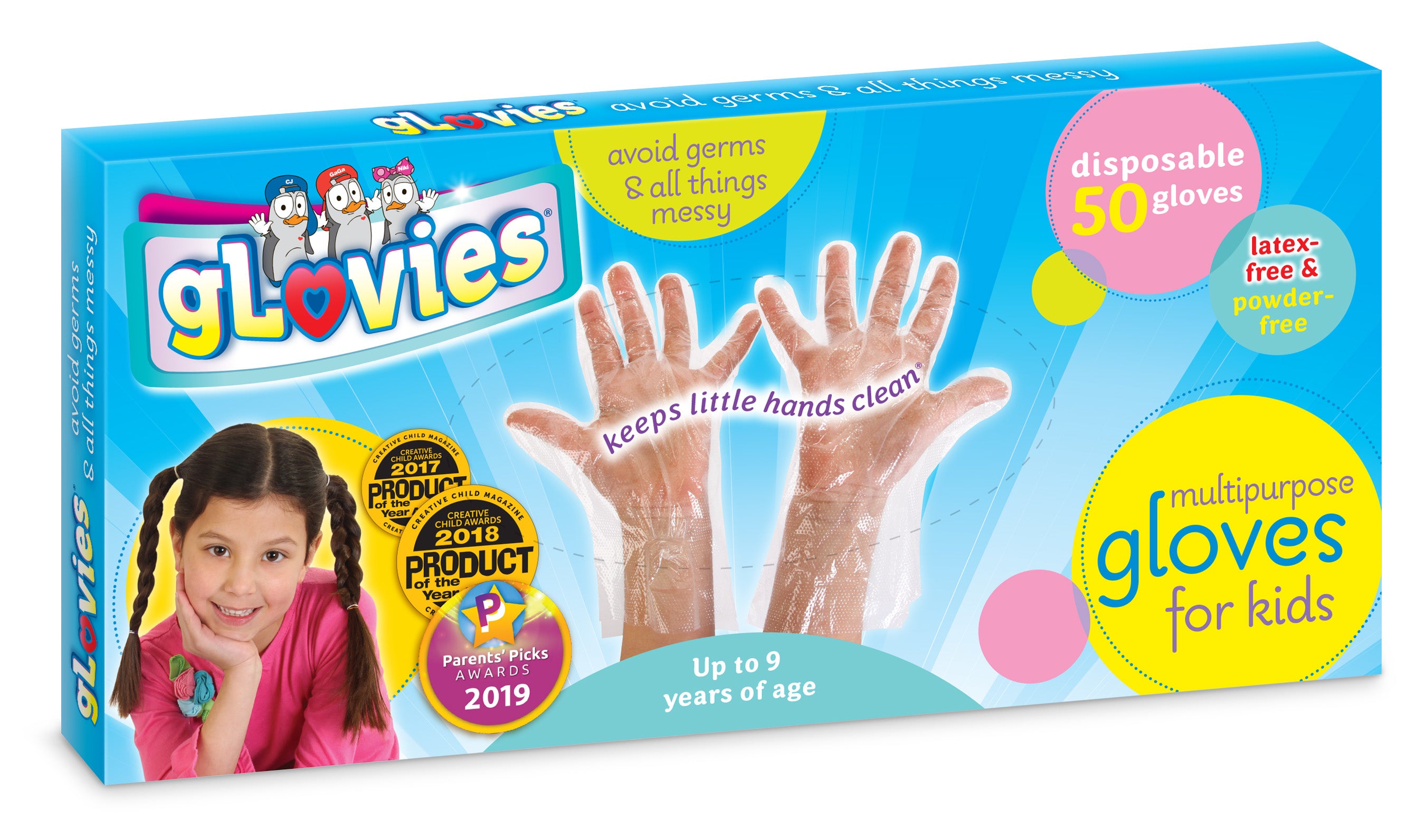 50 Pack gLovies Latex-Free Multipurpose Gloves